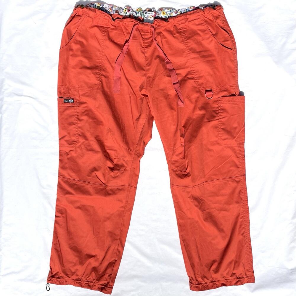 Koi Lindsey Cargo Scrub Pants Womens Plus 4X Orange